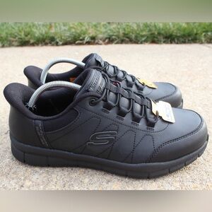 Skechers Men's Black Hands Free Slip-ins Work Shoes Sz 9.5
